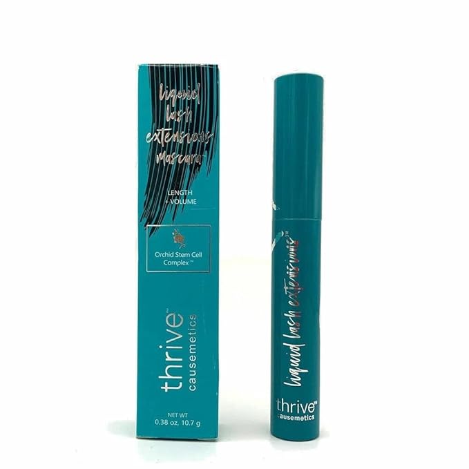 Mascara Liquid for Thrive Lash Extensions Mascara-Brynn Thick and slender,Waterproof and sweat resistant black(Rich Black 10.7g/0.38 OZ）