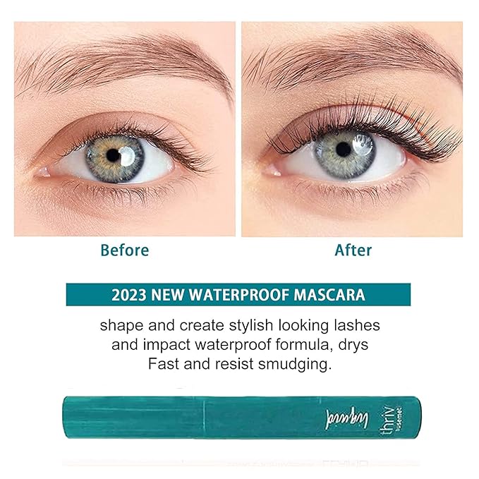 Mascara Liquid for Thrive Lash Extensions Mascara-Brynn Thick and slender,Waterproof and sweat resistant black(Rich Black 10.7g/0.38 OZ）